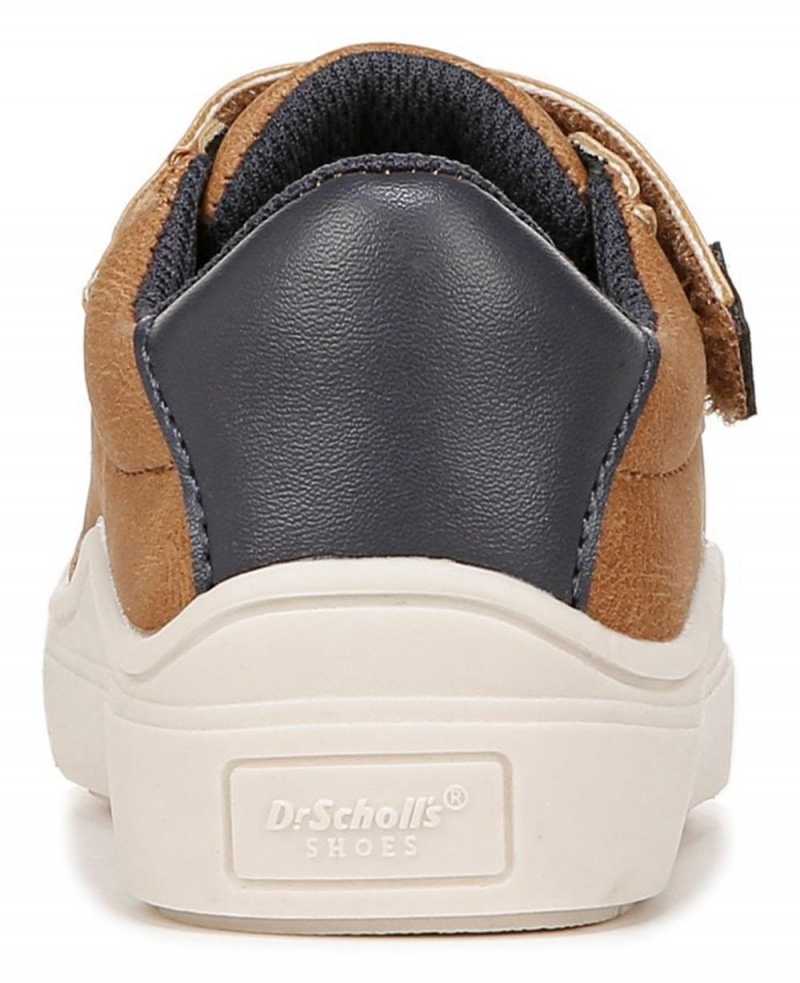 Honey Brown Faux Leather Boys' Dr. Scholl's Time Off Toddler/Little Lace Up Sneakers | 24916-FACW