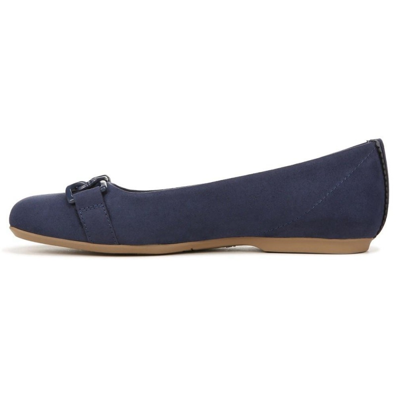 Navy Fabric Women's Dr. Scholl's Wexley Adorn Ballet Flats | 87069-PRFJ