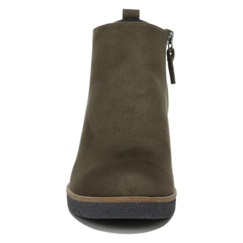 Olive Women's Dr. Scholl's Berklie Wedge Booties | 31207-UNFX