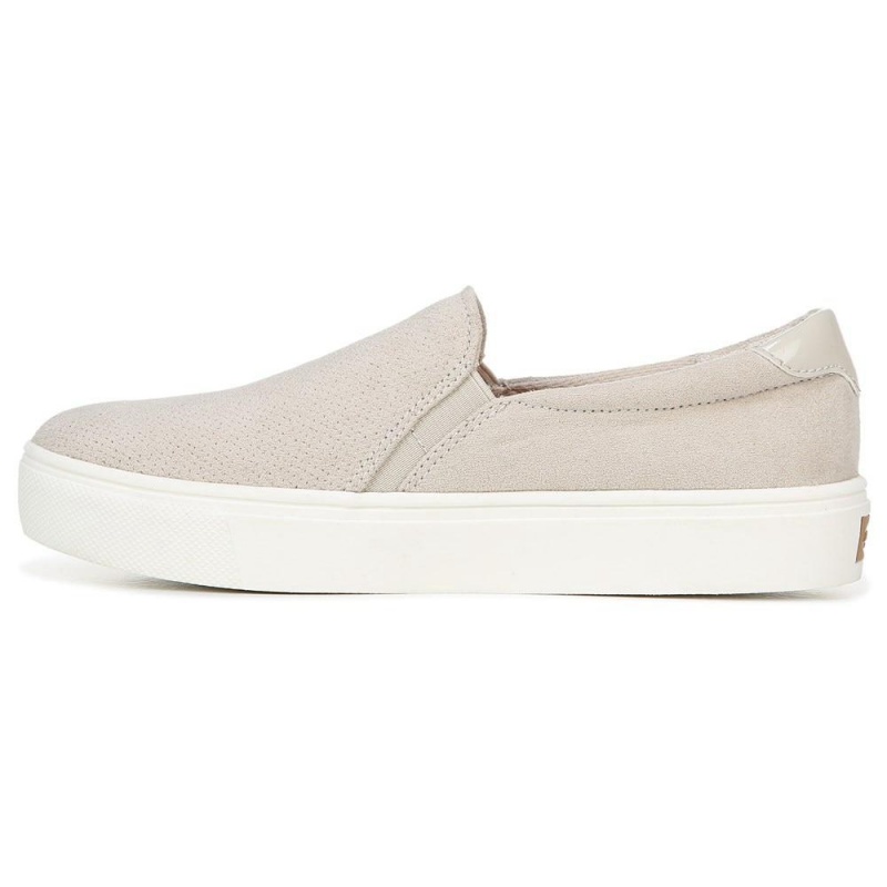 Oyster Grey Microfiber Perf Women's Dr. Scholl's Nova Slip On Sneakers | 14570-NMFE