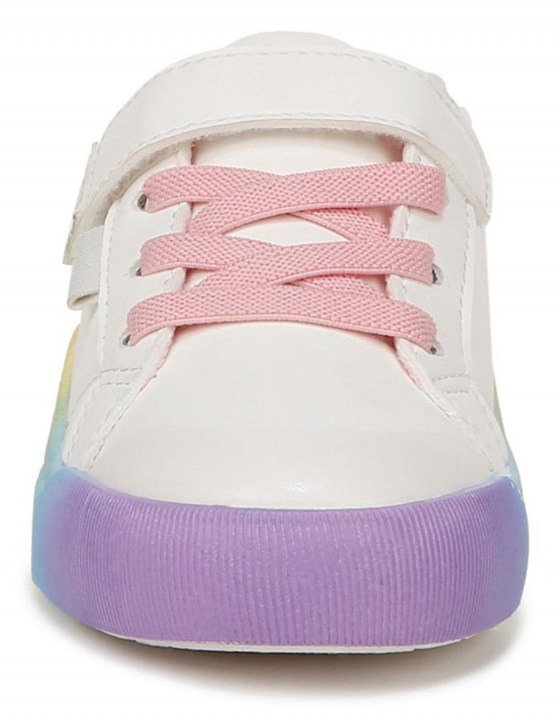 Rainbow White Faux Leather Boys' Dr. Scholl's Time Off Toddler/Little Lace Up Sneakers | 45863-YKHQ