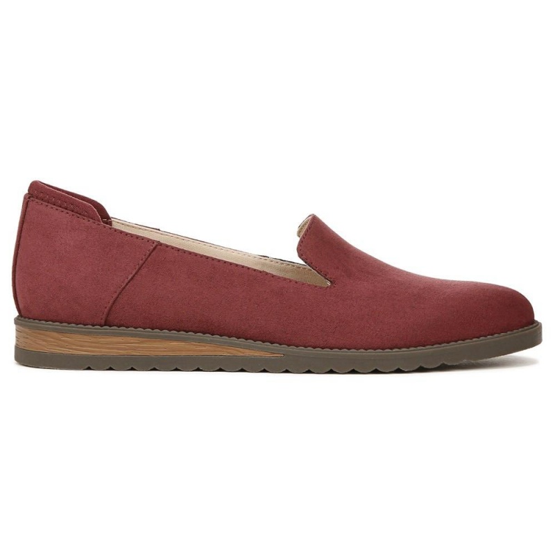 Red Fabric Women's Dr. Scholl's Jetset Loafers | 28105-XZDQ