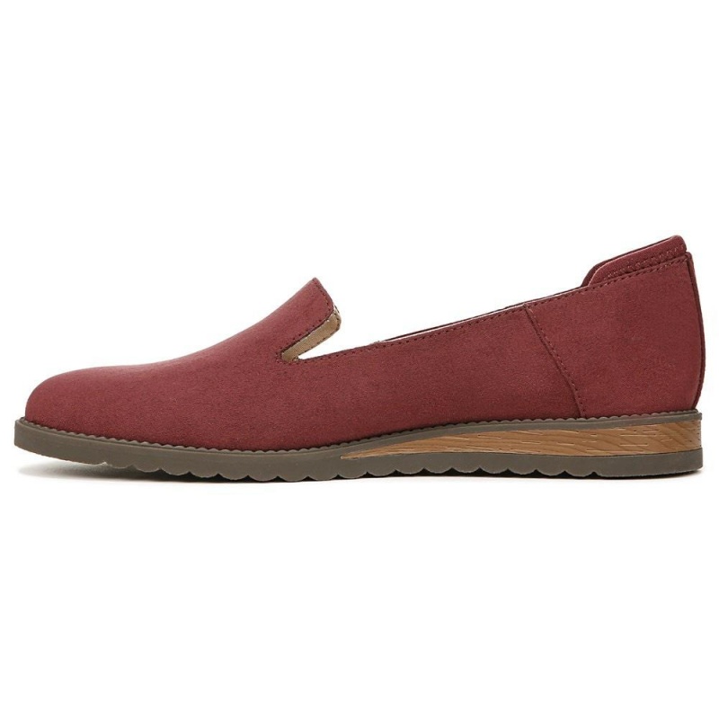 Red Fabric Women's Dr. Scholl's Jetset Loafers | 28105-XZDQ