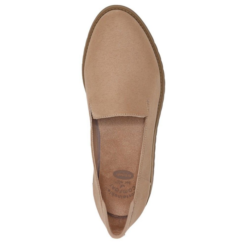 Sand Beige Fabric Women's Dr. Scholl's Jetset Loafers | 20356-TQEN