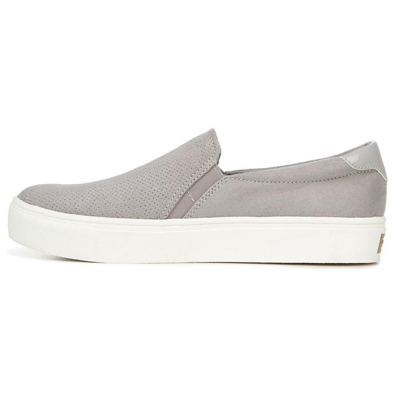 Soft Grey Microfiber Perf Women's Dr. Scholl's Nova Slip On Sneakers | 65127-FNVR