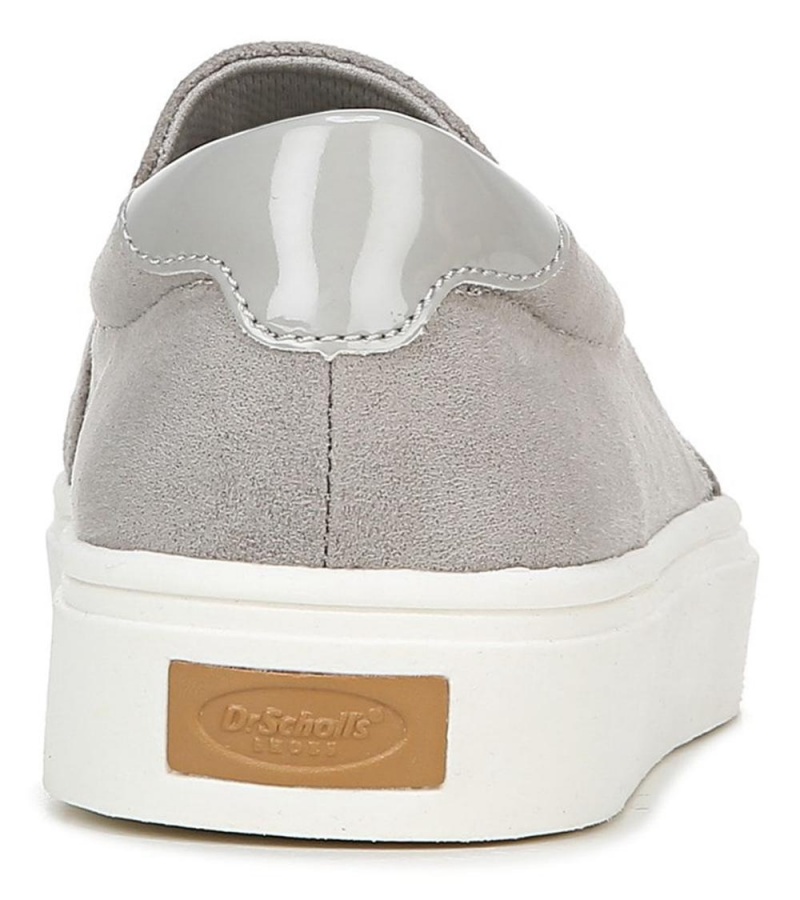 Soft Grey Microfiber Perf Women's Dr. Scholl's Nova Slip On Sneakers | 65127-FNVR