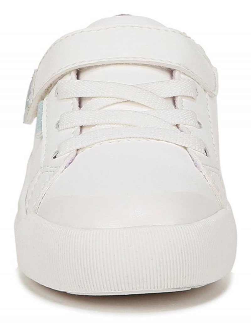 White Faux Leather Boys' Dr. Scholl's Time Off Toddler/Little Lace Up Sneakers | 01834-CRZD