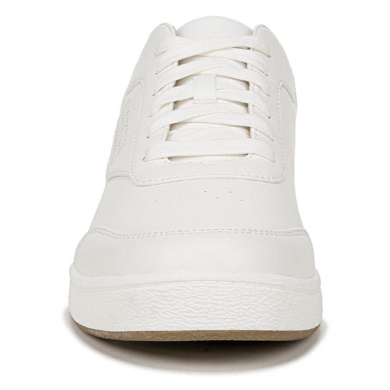 White Faux Leather Men's Dr. Scholl's Dink It Lace Up Sneakers | 37841-FHLG