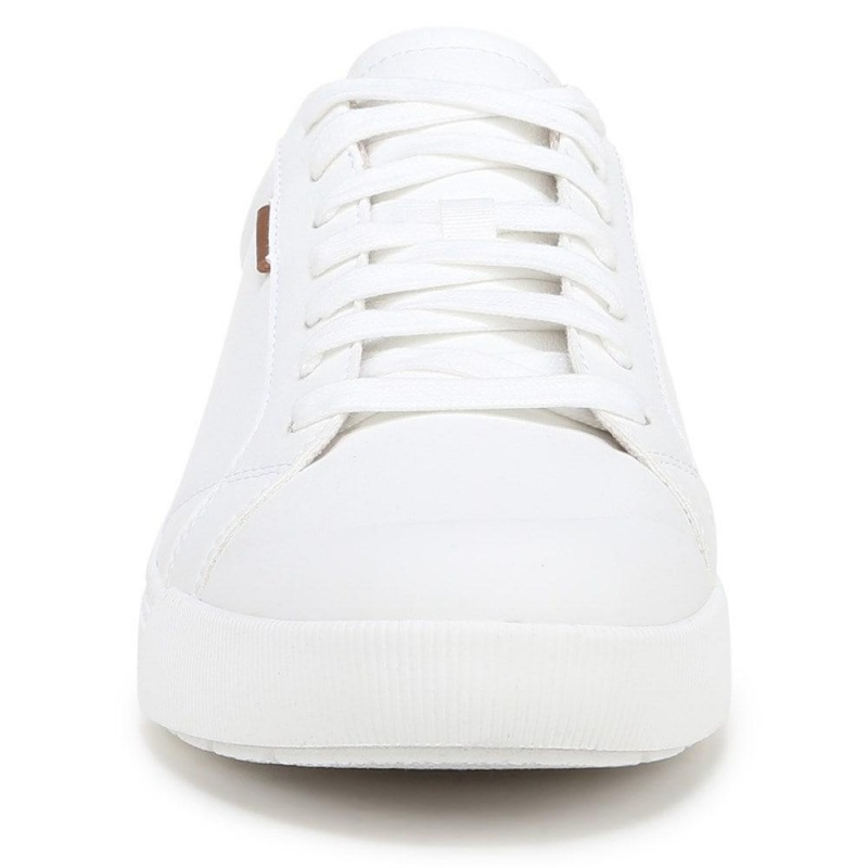 White Faux Leather Men's Dr. Scholl's Time Off Lace Up Sneakers | 85263-TXUN