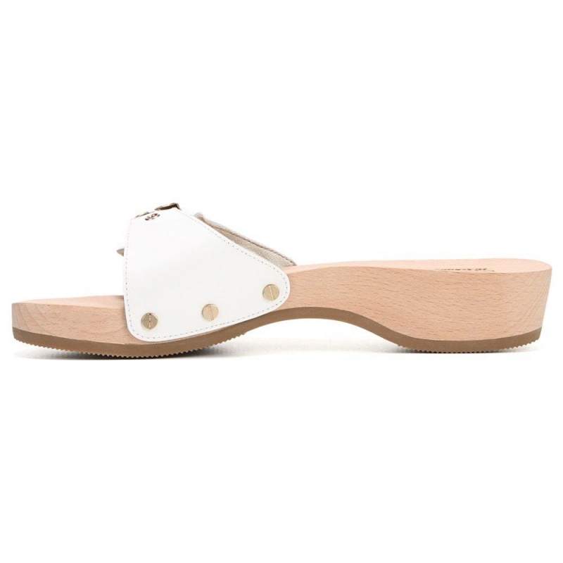 White Leather Women's Dr. Scholl's Original Slide Sandals | 75021-LMRK