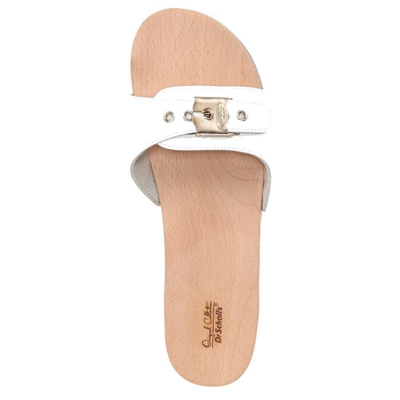 White Leather Women's Dr. Scholl's Original Slide Sandals | 75021-LMRK