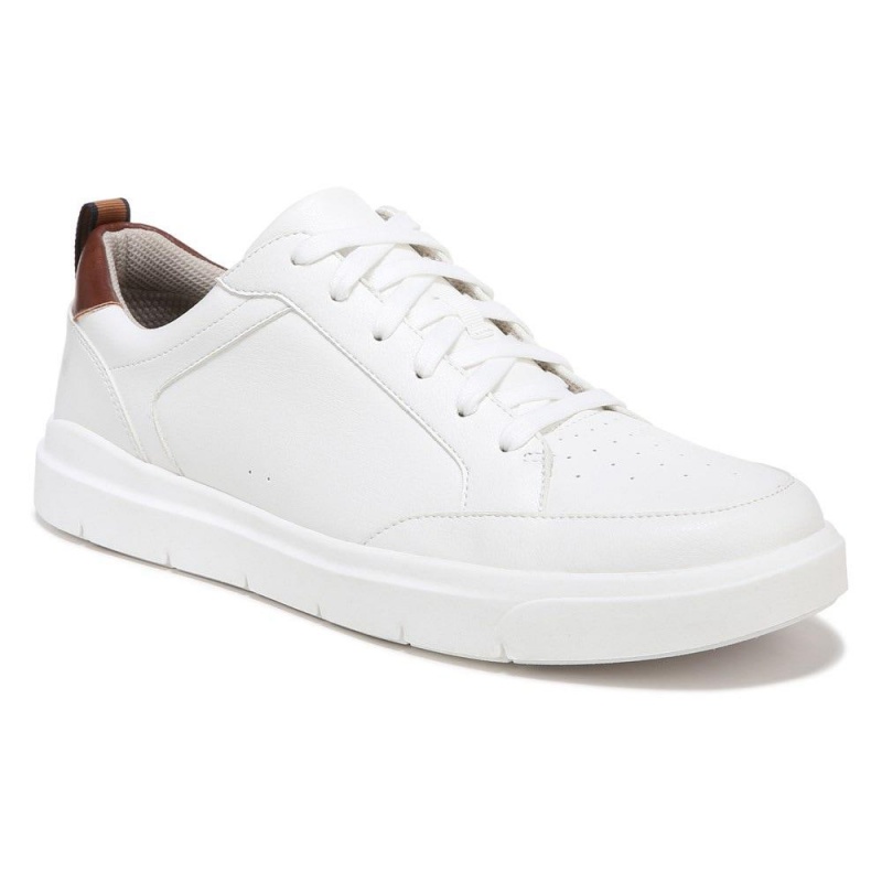 White Synthetic Men's Dr. Scholl's Catch Thrills Sneakers | 03461-CWLQ