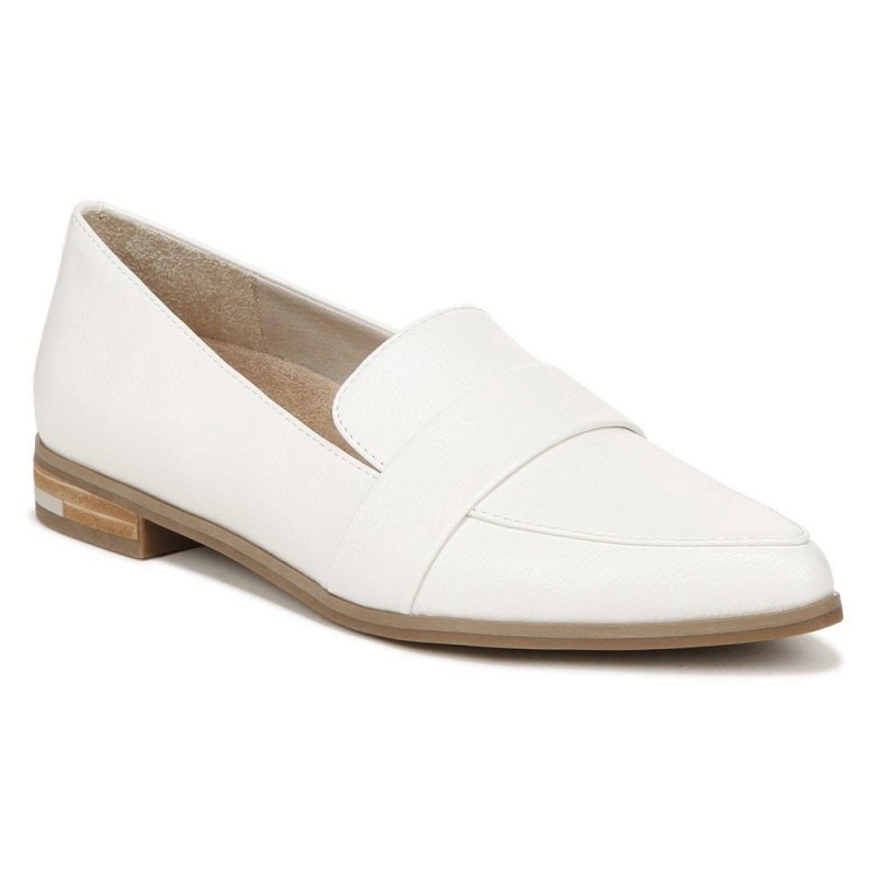 White Synthetic Women's Dr. Scholl's Faxon Too Loafers | 74268-OYFJ