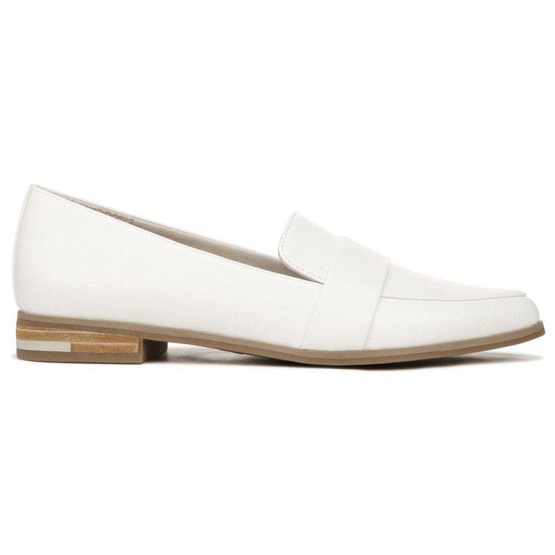 White Synthetic Women's Dr. Scholl's Faxon Too Loafers | 74268-OYFJ