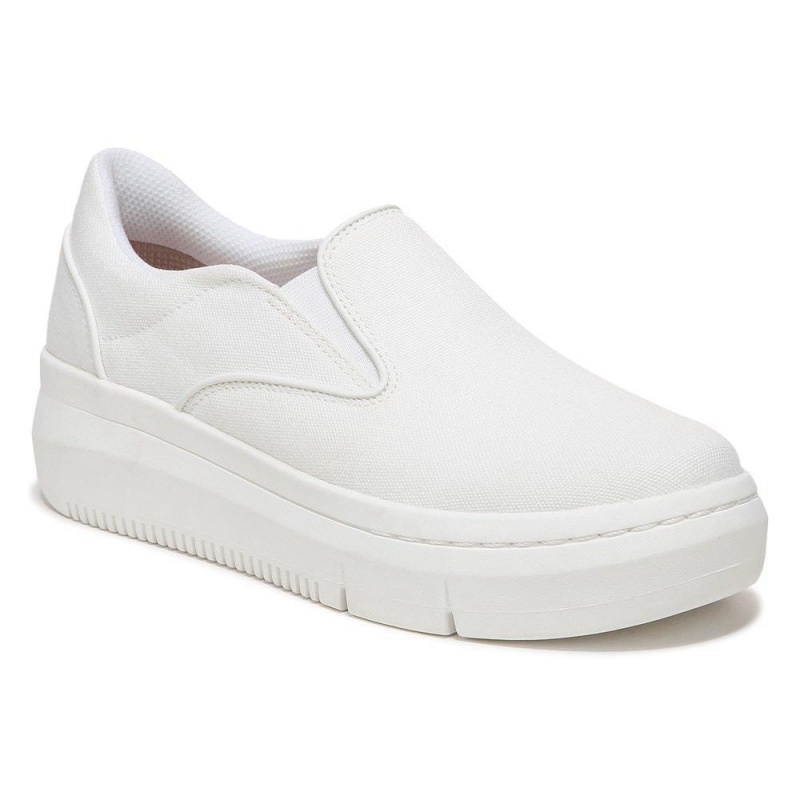 White Women's Dr. Scholl's Savoy Platform Slip On Sneakers | 31460-NSXD