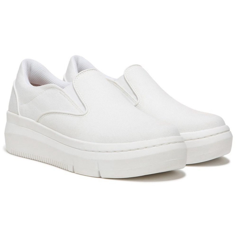 White Women\'s Dr. Scholl\'s Savoy Platform Slip On Sneakers | 31460-NSXD