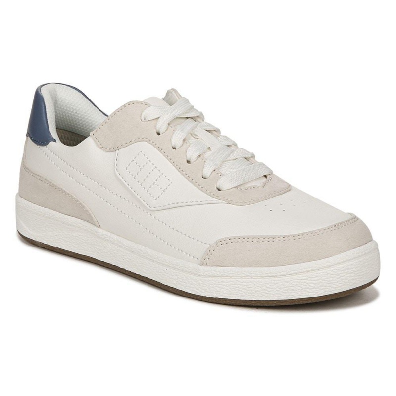 White / Navy Women's Dr. Scholl's Dink It Casual Sneakers | 09356-BITK