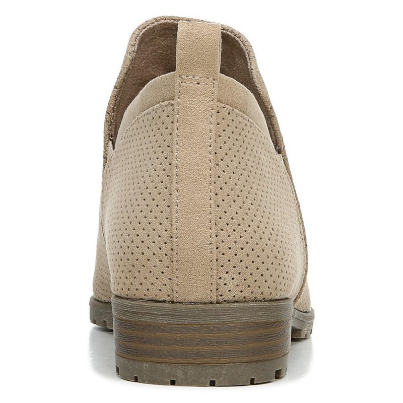 Wood Brown Fabric Women's Dr. Scholl's Rollin Slip On Booties | 87492-KDZU