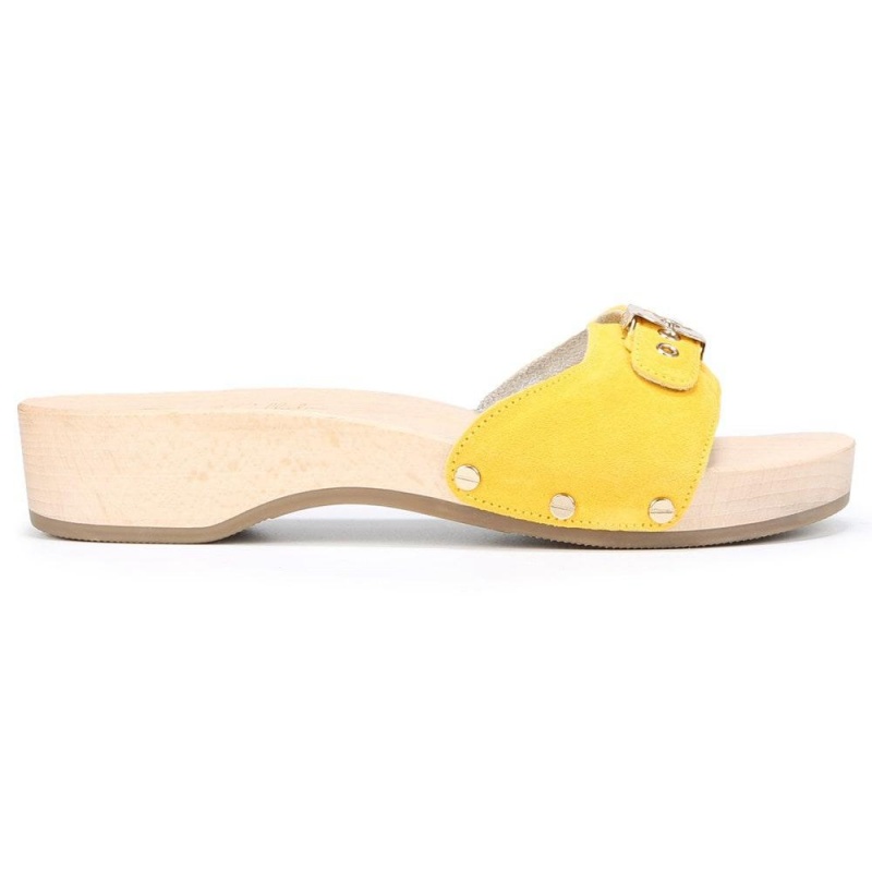 Yellow Leather Women's Dr. Scholl's Original Slide Sandals | 45823-GVHS