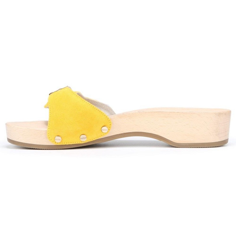 Yellow Leather Women's Dr. Scholl's Original Slide Sandals | 45823-GVHS