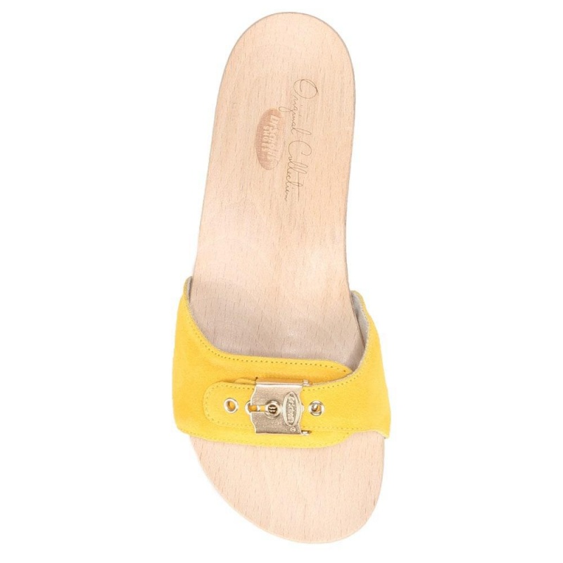 Yellow Leather Women's Dr. Scholl's Original Slide Sandals | 45823-GVHS